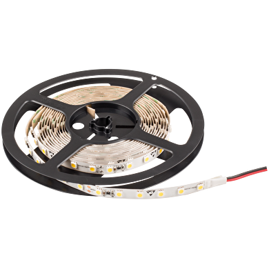 PROFF. LED BÅND/STRIPS MED KONSTANT STRØM, VARMT HVID, 14,4W/M, 24V DC, 60 LEDs/M, 5 M/RULLE, IKKE VANDTÆT