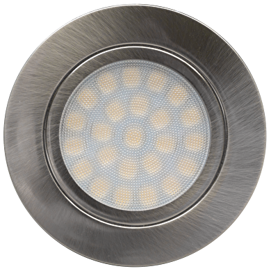 Mini LED downlight for building-in round 4W, 4200K, 220-240V AC, IP44, satin nickel