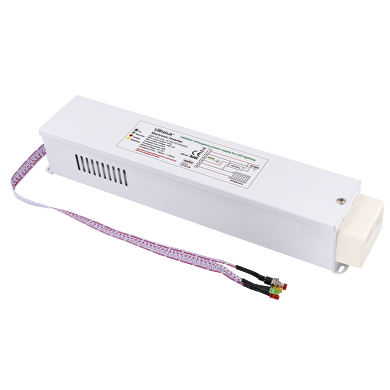 Emergency power inverter with with built-in Ni-Cd 12V, 2500 mAh battery for LED lighting