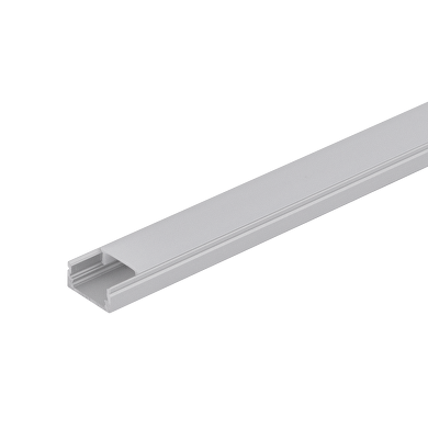 Aluminium profile for LED flexible strip, shallow, 2m