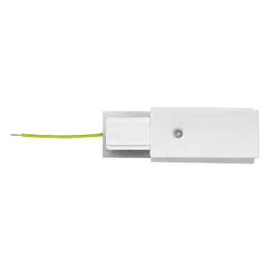 Power connector and end cap, 2 fils, white