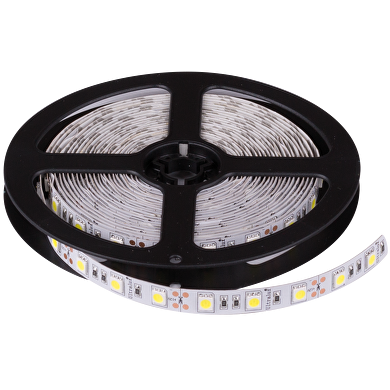 LED flexible strip 14.4W/m, 6400K, 12V DC, SMD5050, 60 LEDs/m, waterproof IP65