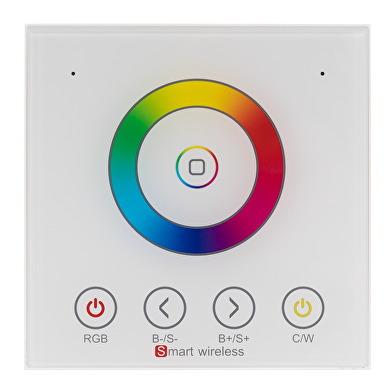 Smart 2.4G RF TOUCH wall panel for RGB and RGBW LED lighting, 1 zone