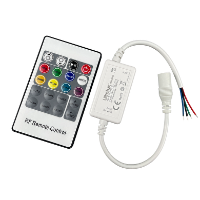 RF Mini Controller for RGB LED lighting, 6A, 12-24V DC