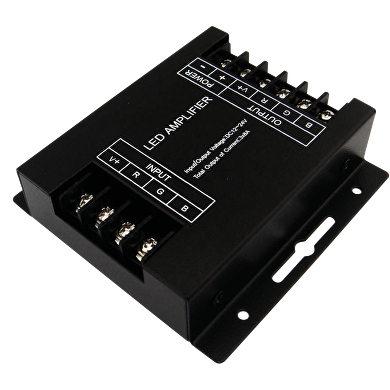 Amplifier for RGB LED lighting 3X8A, 288W (12V DC), 12-24V DC