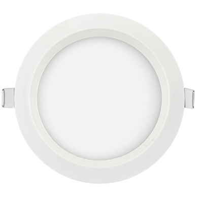 LED-panel, indbygget, runde hvid rame, 6W, 2700K, 220V, varm lys, SMD2835