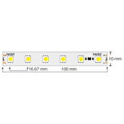 Professional LED flexible strip with constant current control 14.4W/m, 2700K, 24V DC, 60 LEDs/m, IP20