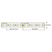 Proff. LED bånd/strips SMD3528, varmt hvid, 9.6W/m, 24V DC, 120 LEDs/m, 5 m/rulle, ikke vandtæt