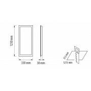 Frame for building-in of LED panel 1200x300 mm