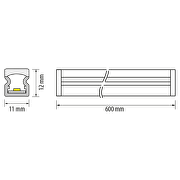 LED skinne til påmontering, 4.5W, 4000K, 12V DC