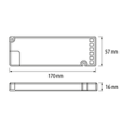 Power supply for LED cabinet lighting 12V DC, 36W, 6 outputs, 3.0А, IP20