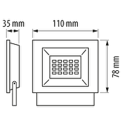 LED Slim floodlight 10W, 4200K, 220-240V AC, IP65