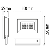 Led professionel projektør 50W, 5000K, IP65