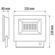 Professional LED floodlight 100W, 5000K, 100V-277V AC, IP66