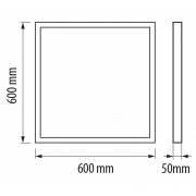 Frame for surface mounting of LED panel 600x600 mm