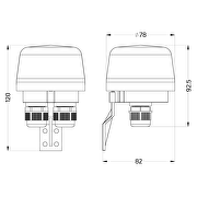 Fotoelektriske kontakt , 15A, IP65