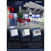 LED armaturer til indbygning, 120cm, 40W, 4000K, IP20
