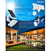 Solar LED projektør m.sensor PIR sensor, 11W, 5000K, 220-240V AC, IP54