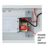 LED armature med CCT omskifter, PC, 0.60m, 18W max., 220V-240V AC, IP66