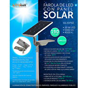 LED Solar gadelampe, 30W, 4000K, IP66