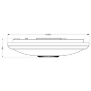 LED loftslampe med PIR sensor, rund, 15W, 4000K, IP20