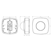 PIR motion and presence sensor for surface mounting, with black lens 360°, 10m, IP20, black