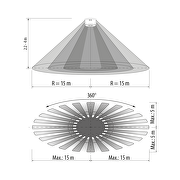 Wide range PIR sensor for surface mounting, 3xPIR, 2000W/1000W, 2X15m, IP20