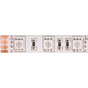 LED FLEKSIBEL BÅND/STRIP, SMD5050, RGB, 14.4W/M, 12V DC, 60 LEDs/M, 5 M/RULLE, IP65 VANDTÆT