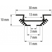 Aluminiumsprofiler til LED flexible strip, universal, 2m