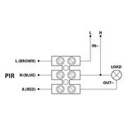 Motion sensor for surface mounting, black