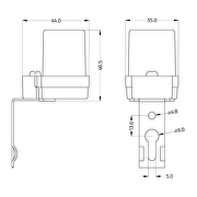 Light control sensor for surface mounting
