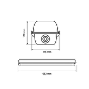 Waterproof lighting fixture for LED tubes 2xT8 0,60 m