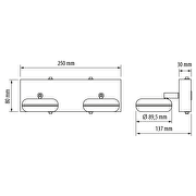 LED Badeværelseslampe, 2x5W, 2700K, krom, IP44