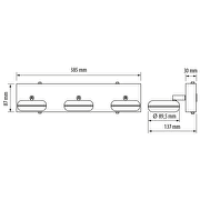 LED Badeværelseslampe, 3x5W, 2700K, krom, IP44