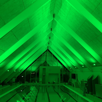 Swimming pool  - Hinnerup, Denmark. DMX RGB LED Wall Washer Ultralux STXC22053