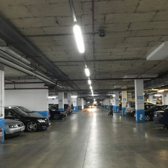 Undreground Parking at Grand Mall Varna. Lighting carried out with LITH1502250